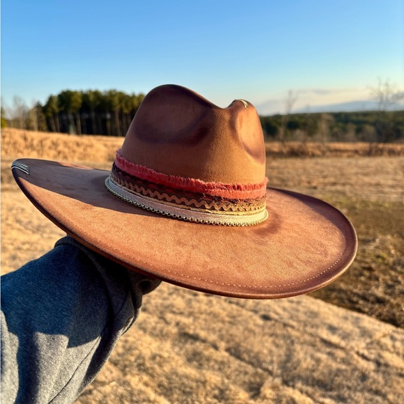 Brown Suede Cowboy Hat - Picture 8 of 8